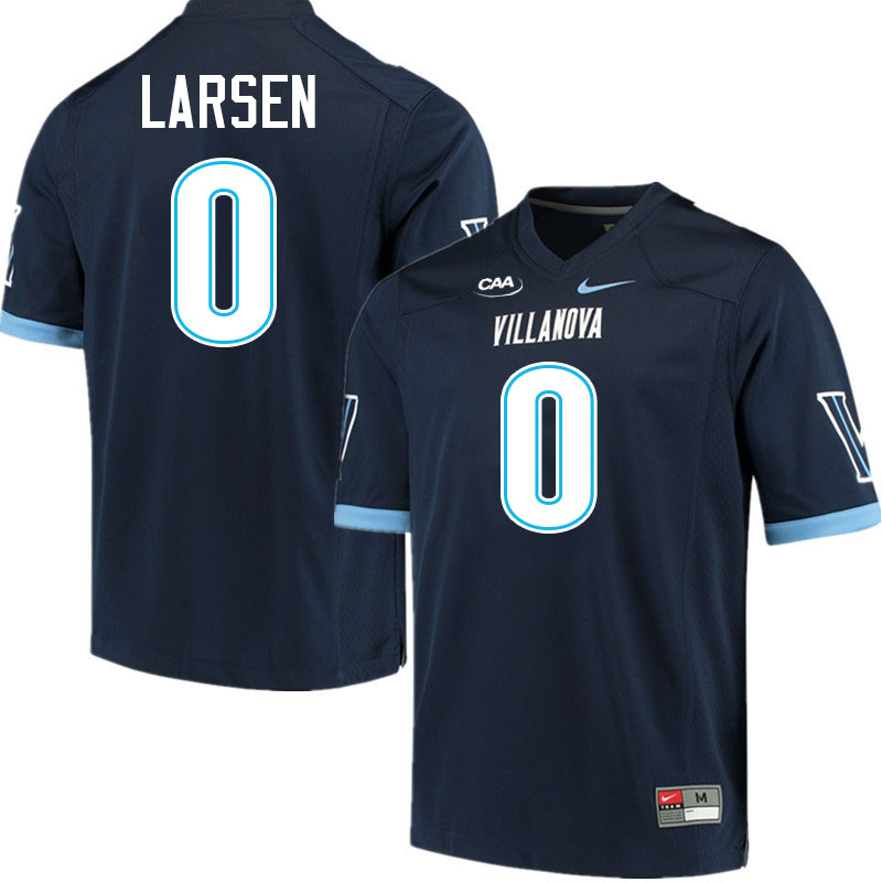 Villanova Wildcats #0 Luke Larsen College Football Jerseys Stitched-Navy